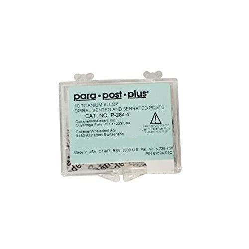 Coltene Whaledent P284-4 ParaPost Plus Titanium Posts .040 Coltene Whaledent P284-4 ParaPost Plus Titanium Posts .040